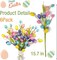 Easter Decorations, 6 Pcs Easter Picks with Colorful Eggs and Berries, Easter Eggs Blossom Branches for Easter Decor, Artificial Flower Arrangement, Easter Table Centerpieces